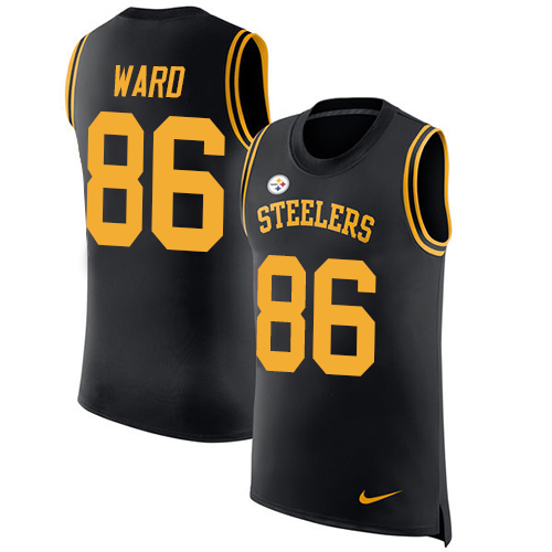 Nike Steelers #86 Hines Ward Black Team Color Men's Stitched NFL Limited Rush Tank Top Jersey
